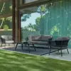 Silla de ratán moderna minimalista para patio exterior, proyecto de balcón, silla de ratán impermeable y resistente al sol, sofá de respaldo exterior