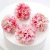 Venta al por mayor de flores de crisantemo de imitación, decoración de boda, flores de tela de seda, pintura al óleo, bola de crisantemo, decoración de boda, crisantemo multicapa DIY