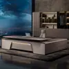 Escritorio de oficina ejecutivo de lujo, escritorio minimalista para CEO, muebles de oficina ejecutivos de alta gama, escritorio y silla para gerente y presidente