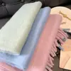 Bufanda de Color Sólido Imitación Cachemir para Mujer Otoño e Invierno Nueva Bufanda Versátil de Mohair de Color Sólido Chal Cálido Ampliado y Engrosado