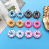 Venda Quente Transfronteiriça Pingente de Rosca de Resina Simulada Acessórios de Joias para Brincos Colares Pulseiras Chaveiros DIY Feitos à Mão
