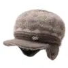 Gorros Cálidos para Mujeres de Mediana Edad y Mayores, Madres, Protección contra el Frío de Otoño e Invierno, Gorros de Punto con Protección para las Orejas para Personas Mayores y Abuelas, Gorros de Lana con Forro de Felpa