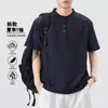 Ropa de Hombre Xintang 2026 Verano Camiseta de Manga Corta con Cuello Henley para Hombre Dropshipping