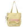 Bolso de hombro para niña estilo ins japonés, colores vibrantes tipo dopamina en bloques de color, para clases diarias de estudiantes y clases de tutoría de fin de semana, mochila pequeña