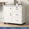 Armário de arquivo, armário de madeira para escritório com chave, armário pequeno, armário de armazenamento móvel, armário de gavetas com rodas, armário de armazenamento sob a mesa, armário baixo