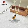 Colgante de Calavera de Ojo de Tigre Natural Pixiu para Hombres y Mujeres, Hebilla de Seguridad Buda Guanyin Colgante de Zorro Joyería