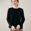 Suéter de Cachemir de Punto Trenzado con Cuello Redondo 2026 Nuevo Estilo Otoño e Invierno Suéter Base Grueso para Mujer Suéter Pulóver Elegante y Suave