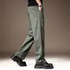 Pantalones Casuales de Trabajo de Estilo Americano con Caída de Lyocell para Hombre, Nuevos de Primavera/Verano, Ajuste Holgado, Versátiles, Rectos, de Pierna Ancha para Hombre