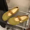 Zapatos Individuales Suaves Estilo Retro Francés para Mujer 2026 Principios de Otoño Nuevos Zapatos Planos Temperamento para Ir al Trabajo Zapatos Mary Jane con Velcro