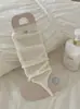Meias de Cobertura Estilo Ins para Meninas e Mulheres, Aquecedores de Pernas Longos com Pé de Pérola para Outono, Meias Brancas Baggy Estilo Ballet, Meias para Panturrilha