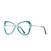 Montura de gafas de moda europea y americana, de doble color, antiluz azul, marco completo, calidad 2123, material TR para damas, espejo plano