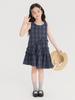Pudding Haru Ropa para Niños Vestido de Verano Falda de Algodón para Niñas 2025 Verano Nuevo Vestido de Cuadros Infantil Combinable
