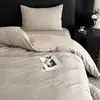 Conjunto de Roupa de Cama de Alta Qualidade Jacquard Cetim de Seda 100S Algodão de Fibra Longa Conjunto de Quatro Peças Luxo Leve Simples Capa de Edredom Puro Algodão Todo Algodão Universal para Quatro Estações