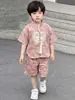 Conjunto Hanfu para Niños, Estilo Delgado de Verano, Nuevo Estilo Chino, Disfraz Tradicional de Performance para Niños, Traje Tang, Ropa Formal para el Primer Cumpleaños del Bebé