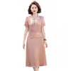 Nuevo Vestido de Verano para Mamá, Elegante Vestido Estilo Chino para Mujeres de Mediana Edad y Mayores, Nueva Moda de Verano Vestido de Longitud Media Estilo Chino