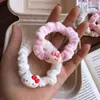 Linda Diadema de Felpa de Kt para el Cabello, Cuerda para el Cabello de Gatito de Dibujos Animados para Chicas Ins, Goma Elástica Dulce para Estudiantes, Accesorios para el Cabello de Pareja, Diadema