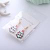 Aretes de Navidad Aretes de botón de Navidad Copo de nieve Año Nuevo Dibujos animados Árbol de Navidad Aretes colgantes Lote mixto Elementos navideños