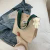 Bolsa Tote de Lona Simples Ins Feminina 2026 Primavera Verão Estilo Coreano Grande Capacidade para Trabalho Pequena Bolsa Transversal Casual de Mão de Tecido