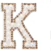 Transfronteiriço 26 Letras Inglesas Tecido de Pérola Adesivos Roupas Chapéus Bolsas Letras Acessórios DIY Acessórios de Joias com Strass