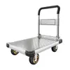 Carro de Carga Carro Plano Silencioso Carretilla de Mano de Alta Resistencia Carretilla de Mano Plegable de Cuatro Ruedas Carrito de Mano para Mudanzas Remolque para el Hogar