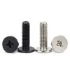 Tornillos de Cabeza Plana Delgada niquelados, de Forma Delgada, de Borde Delgado, Cabeza Plana Grande, Cabeza Plana Negra, Tornillos Phillips, Cabeza Plana M2M3M4M5M6