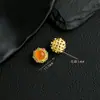 Prata 925 Banhada com Acessórios de Flor de Peônia Vermelha do Sul Pulseira DIY Acessórios de Corda Trançada Contas de Prata Antiga