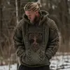 Suéter con Capucha de Punto Europeo y Americano Transfronterizo Otoño e Invierno Estampado Digital 3D Unisex Cuello Redondo Suéter Pulóver
