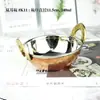 Cuenco de Cobre Vajilla de Metal Plato Cuchara Suministros para Hotel Restaurante Adornos Artísticos de Cobre Sub-Suave