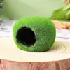 Paisajismo de acuario personalizado piedra de musgo artificial musgo falso cráneo flockeado para escondite decoración manualidades de acuario