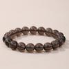 Pulsera de Obsidiana Té Natural Pulsera para Hombres y Mujeres, Pulsera de Cuentas de Buda de Obsidiana Té de un Solo Círculo, Lote de Regalo de Joyería de Jade
