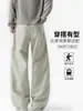 Pantalones casuales de color liso estilo americano para hombre, nuevos pantalones deportivos de otoño 2026, pantalones largos rectos holgados para adolescentes