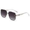 2216 liquidación montura generosa metal doble barra pies de malla gafas de sol gafas de sol hombres y mujeres protección UV protector solar Amazon