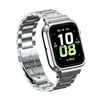 Adecuado para correa de Honor Watch 5, Pulsera sólida de tres eslabones de acero inoxidable con carcasa de metal, Correa para reloj Honor 5