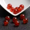 Cuentas de Ágata Rojas y Negras Cuentas Sueltas Cuentas Redondas Materiales para Manualidades con Cuentas Pulsera Joyería Accesorios Semi-Terminados para Cuentas
