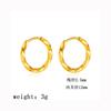 Ins Moda Europea y Americana Gypsophila Acero de Titanio Redondos para Mujer Aretes de 18K Estilo Simple Aretes de Acero Inoxidable Joyería para la Oreja