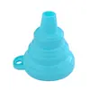 Fábrica Direta funil de silicone dobrável portátil funil de pescoço longo funil de silicone dobrável subembalagem de líquido pequeno funil