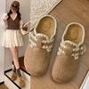Chinelos para Uso Externo, Deslocamento, Primavera e Outono, Novo Estilo Menina Doce 2025 Renda Solado Macio Diário Solado Espesso Sapatos Birkenstock Casuais