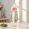 Biberón desechable con peso para bebé 250ml PP esterilizado vaso con pajita sin lavado botella de plástico para recién nacidos para uso hospitalario