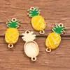 Varios Accesorios de Joyería DIY de Aleación Encanto de Esmalte Dorado Kc Serie de Frutas Plátano Pera Fresa Sandía Conectores