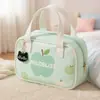 Bolsa de Cosméticos Portátil Fresca de Verano Personalizada, Bolsa de Almacenamiento de Cosméticos Portátil Verde Manzana Impermeable, Linda y Atractiva