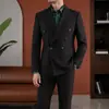 Terno Masculino Dupla Face Formal Conjunto de Terno Masculino Casual de Negócios Terno Dupla Face Conjunto de Três Peças