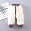 Calça de Algodão Infantil com Forro de Fleece, Espessada para Uso Externo, Calça de Inverno para Crianças, Acolchoada de Algodão de Três Camadas, Calça Fofa para Meninos