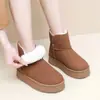 Botas de Nieve Nuevas de Invierno para Mujer, Suela Suave, Antideslizantes, Botas de Algodón Casuales Engrosadas para Mujer, Forradas de Felpa, Zapatos de Algodón Cálidos y de Moda para Mujer, Invierno