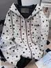 Casal Emocional Moletom com Capuz Estilo Americano Espesso com Pelúcia Estrela Masculino Top Roupa Exterior Tendência Outono Inverno Estampa Completa Design Feminino Tendência Nacional