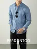 [Contiene Lana de Oveja + Modal] Camisa de Manga Larga de Color Puro, Lujosa y Amigable con la Piel para Hombre, Versátil y con Caída para Uso en Negocios