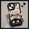 Funda de Silicona para Teléfono con Diseño de Bola de Carbón de Dibujos Animados para iPhone 17 Pro Max, Compatible con iPhone 16, 14, 12, 15, con Soporte, para Niñas