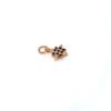 Colgante de estrella de cinco puntas de cobre chapado en oro de 14K color oro real chapado en cobre con incrustaciones de circonita blanca material para colgante de pulsera DIY a mano