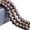 Piedra Natural Café Piedra Copo de Nieve Cuentas Redondas Piedras Variadas Cuentas Sueltas Accesorios para Joyería DIY Pulsera Pulsera Material de Cuentas Productos Semiacabados