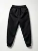 Pantalones de chándal gruesos transfronterizos para atar los pies, otoño e invierno, con felpa, pantalones para hombre de moda, holgados, casuales, de pierna recta, pantalones para deportes al aire libre
