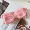Gorro de Franela Fruncido Relleno Color Sólido Dulce Diadema de Mariposa Accesorios para el Cabello Diadema Absorbente de Sudor para Lavado Facial Yoga